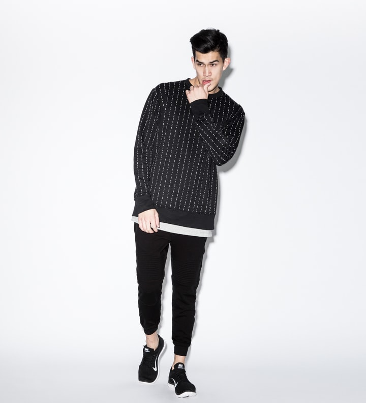 Black/White Gosford Pinstripe Sweater Placeholder Image