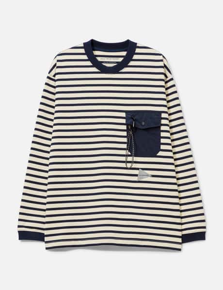 Stripe Pocket Long Sleeves T-Shirt view 6