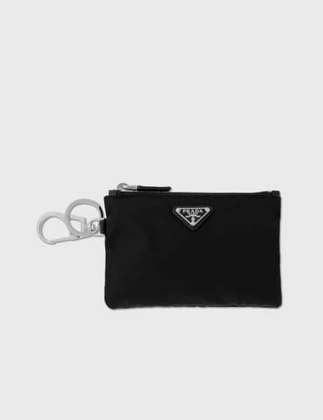 Prada Zipped Pouch Keychain - Black