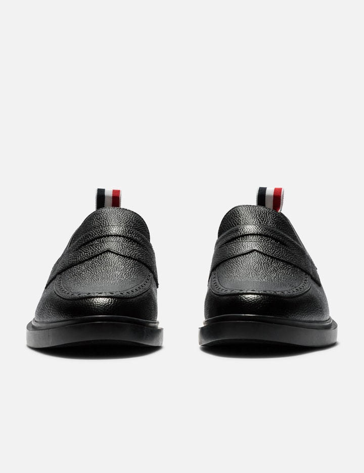 Black Pebble Grain Rubber Sole Penny Loafer Placeholder Image