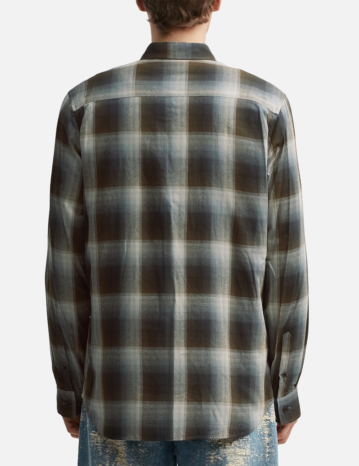 Taakk Check Embroidery Shirt In Black