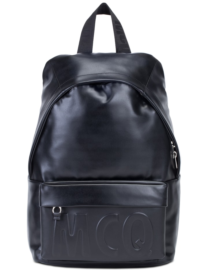 McQ Alexander McQueen - Emboss McQ Logo Leather Classic Backpack | HBX McQ Alexander McQueen - Emboss McQ Logo Leather Classic Backpack | HBX