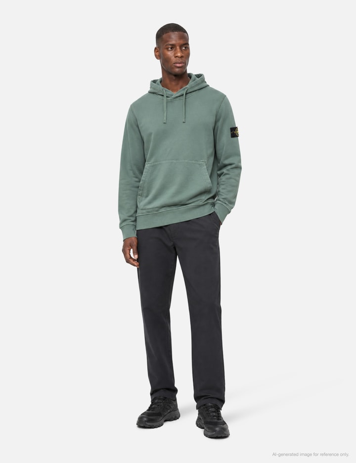 Stone Island Organic Cotton Fleece Hooded Sweatshirt