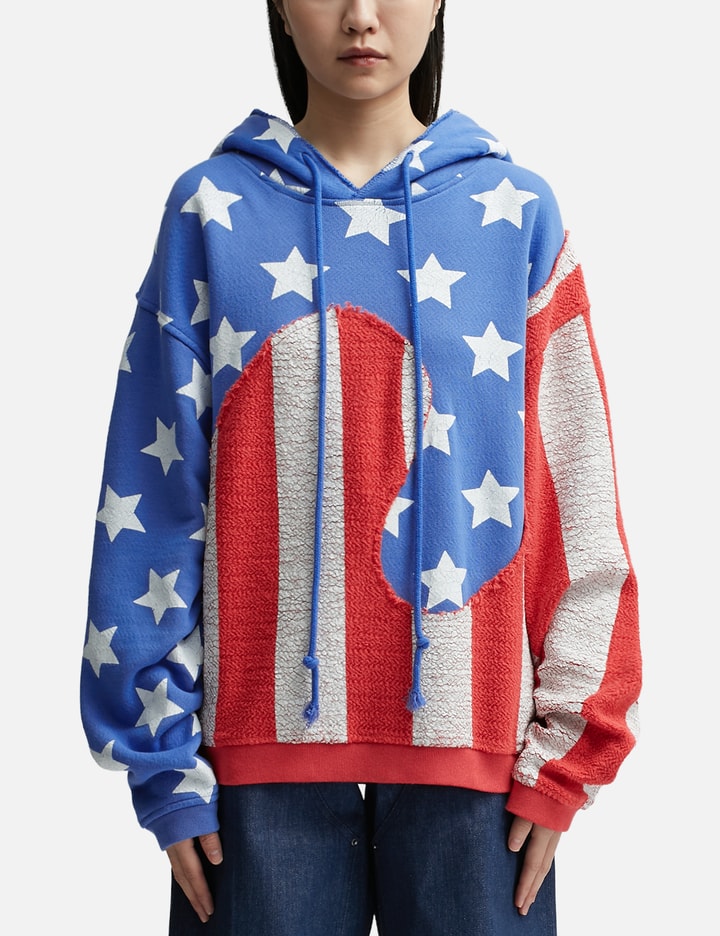 Unisex Stars and Stripes Swirl Hoodie Knit Placeholder Image