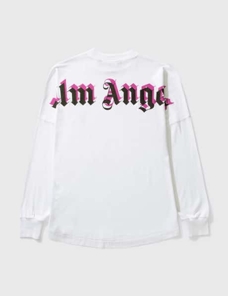 Palm Angels ダブル ロゴ オーバーサイズ ロングスリーブ Tシャツ