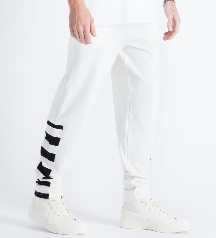 White Striped Sweatpants Placeholder Image