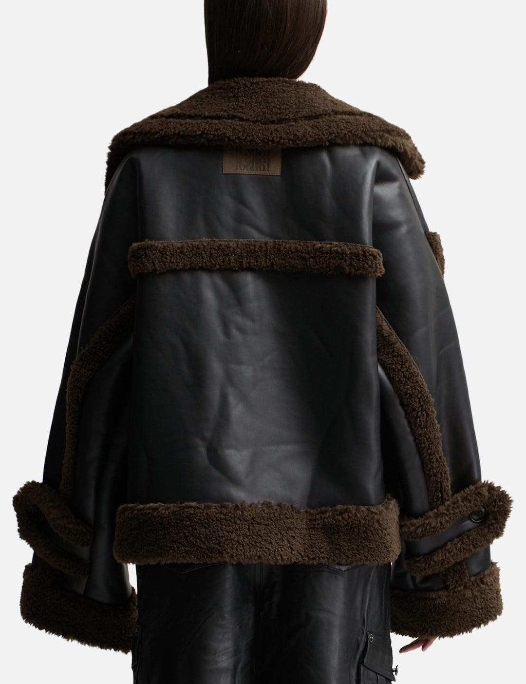 PANELED SHEARLING JACKET view 15