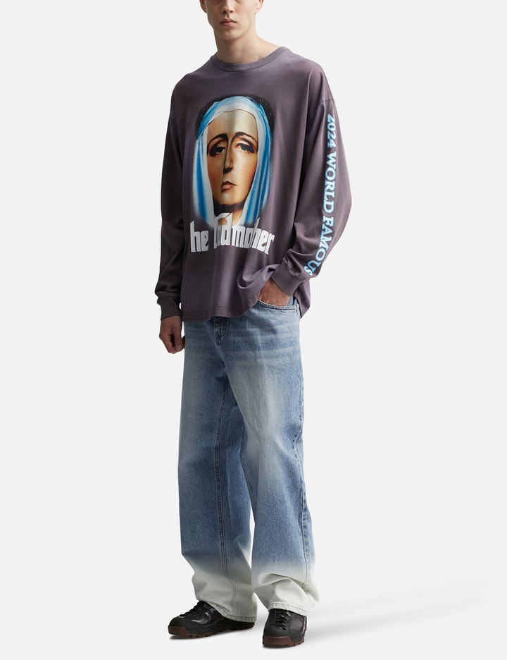 BLEACHED WIDE BAGGY PANTS Placeholder Image