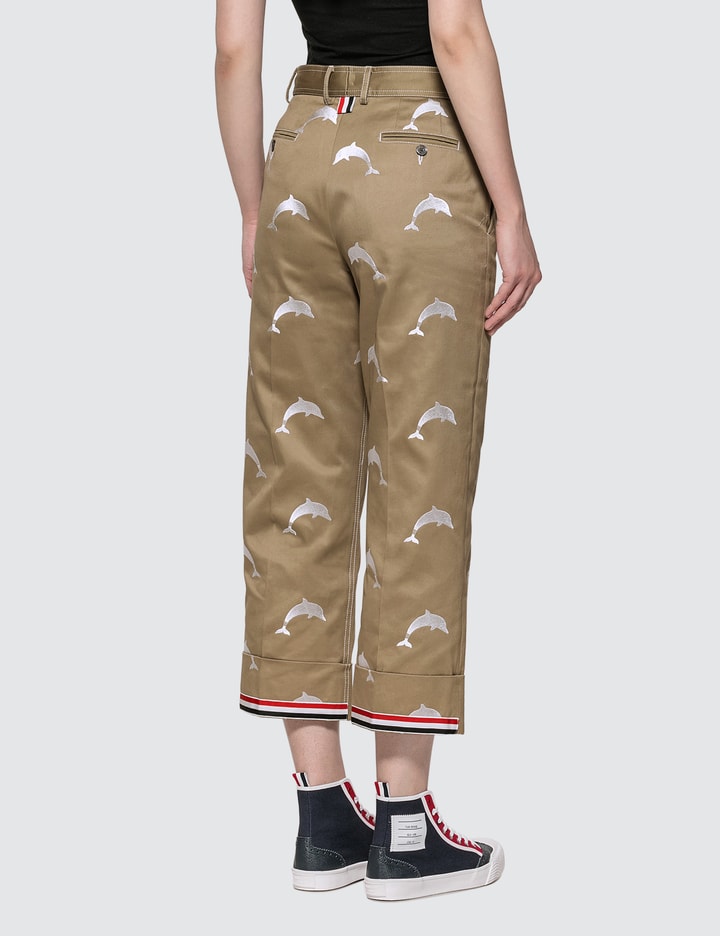 Twill Dolphin Embroidered Chino Trousers Placeholder Image
