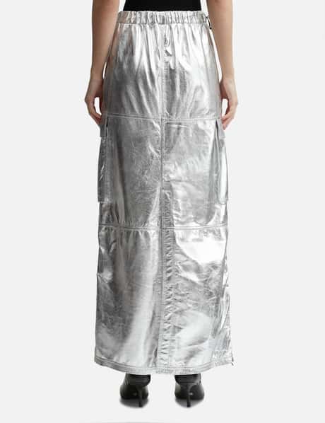 WET LEATHER MAXI SKIRT view 9