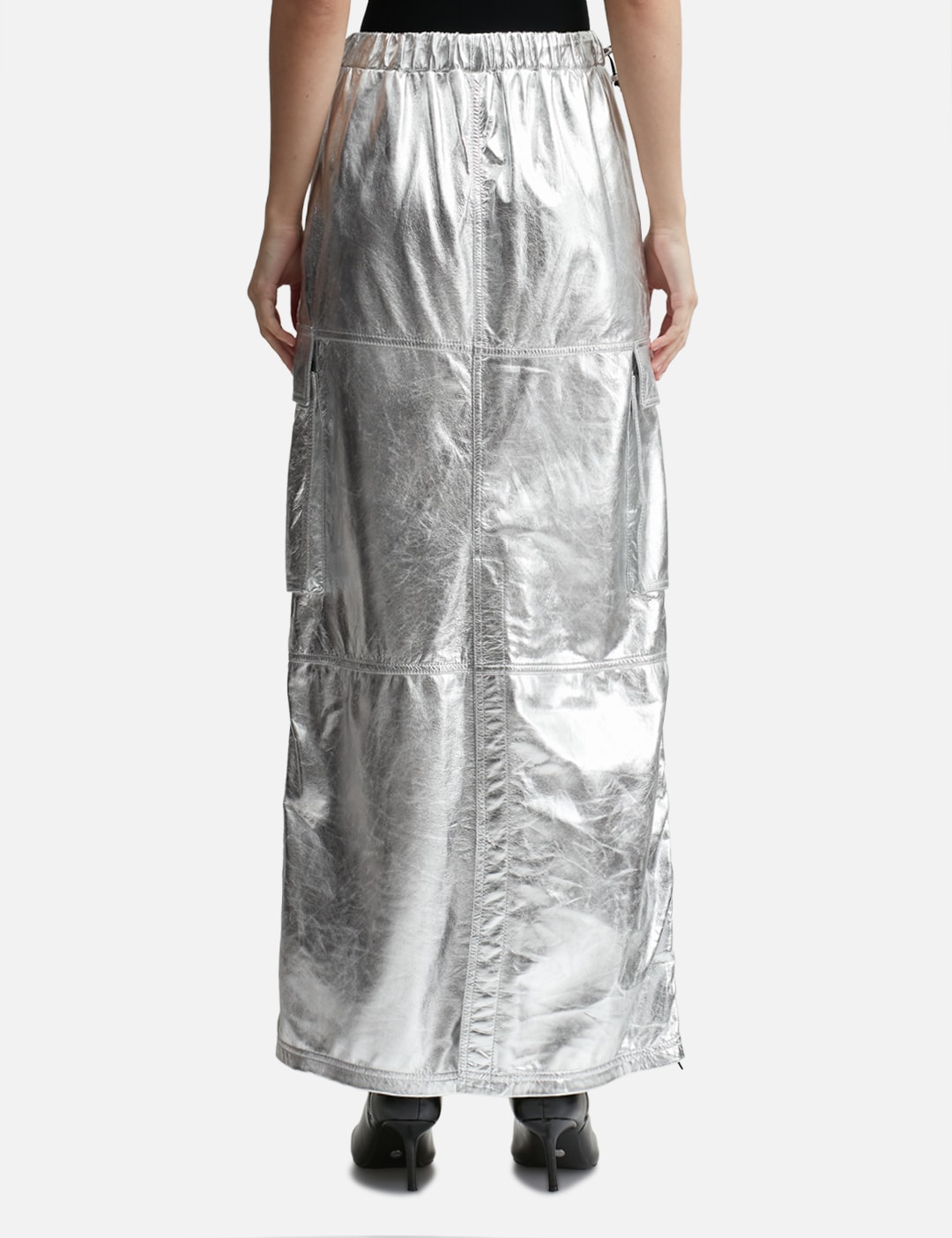 WET LEATHER MAXI SKIRT view 10