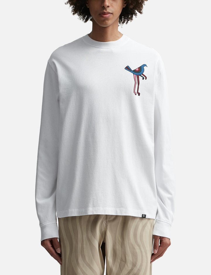 Shop By Parra Wine And Books Long Sleeve T-shirt In White