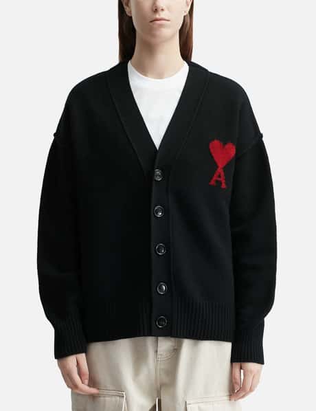 アミ パリス Wool Ami De Coeur Cardigan