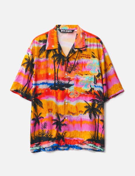 Palm Angels Psychedelic Palm Bowling Shirt