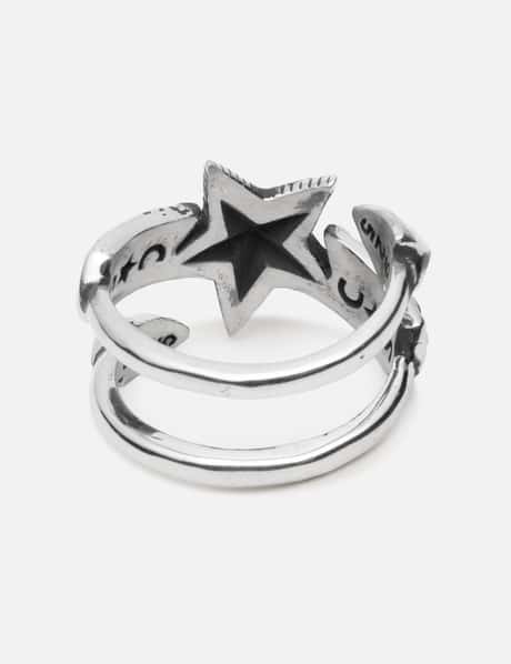 Double Large Arrow Large Star Ring view 6