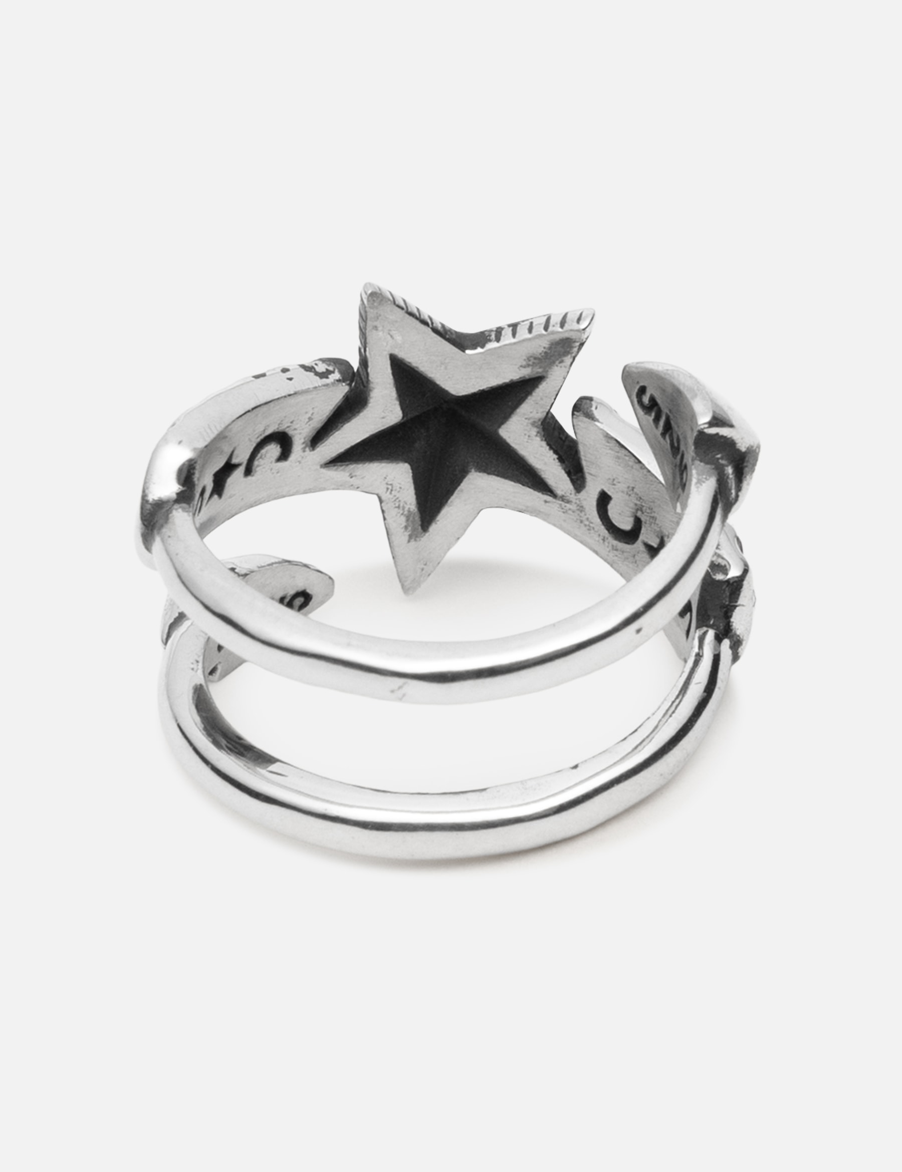 Double Large Arrow Large Star Ring view 11