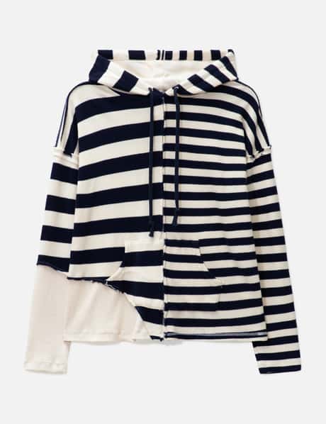 GREG LAUREN Nautical Stripe Hoodie HBX - Main Image