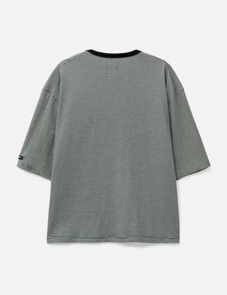 Paneled Stripe Cropped T-Shirt view 8