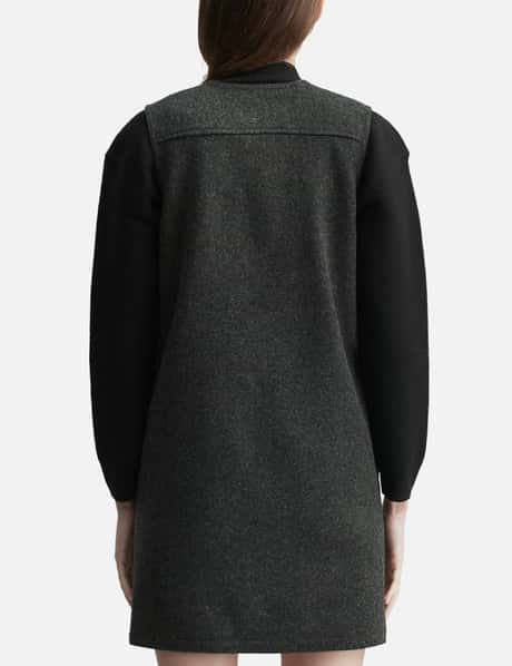 A.P.C. Pinafore Dress - Charcoal gray wool, straight cut, mid-thigh | HBX A.P.C. Pinafore Dress - Charcoal gray wool, straight cut, mid-thigh | HBX