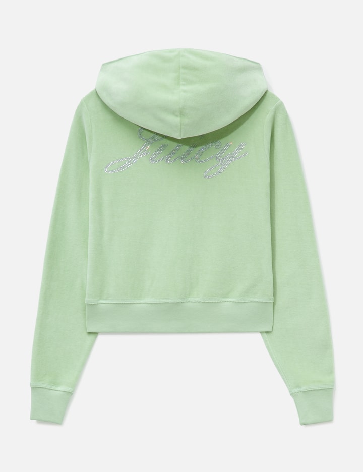 Sporty & Rich Sporty & Rich X Juicy Couture Script Velour Zip Hoodie