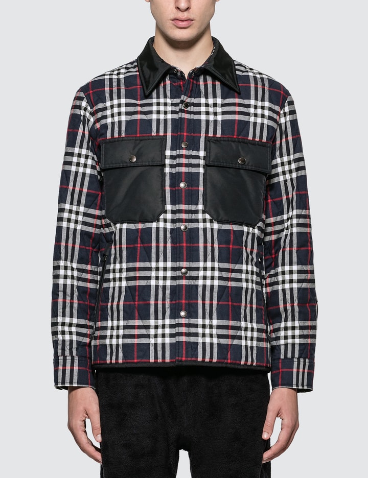 Quilted Check Cotton Flannel Overshirt Placeholder Image