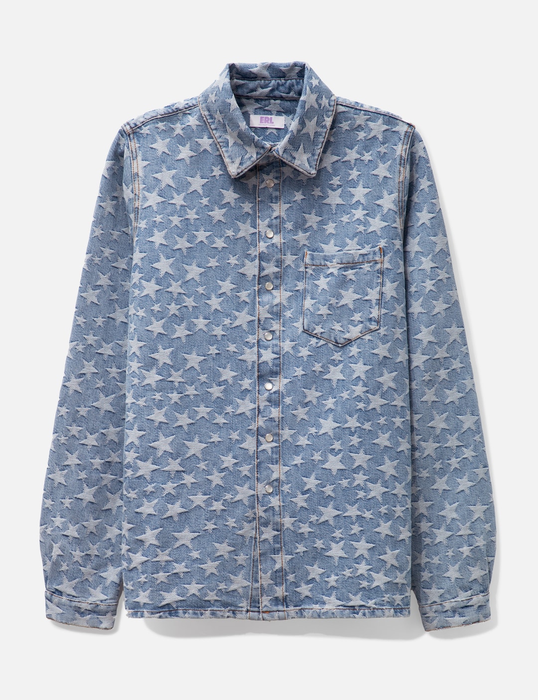 ERL - Unisex Denim Jacquard Overshirt  HBX - Globally Curated Fashion and  Lifestyle by Hypebeast