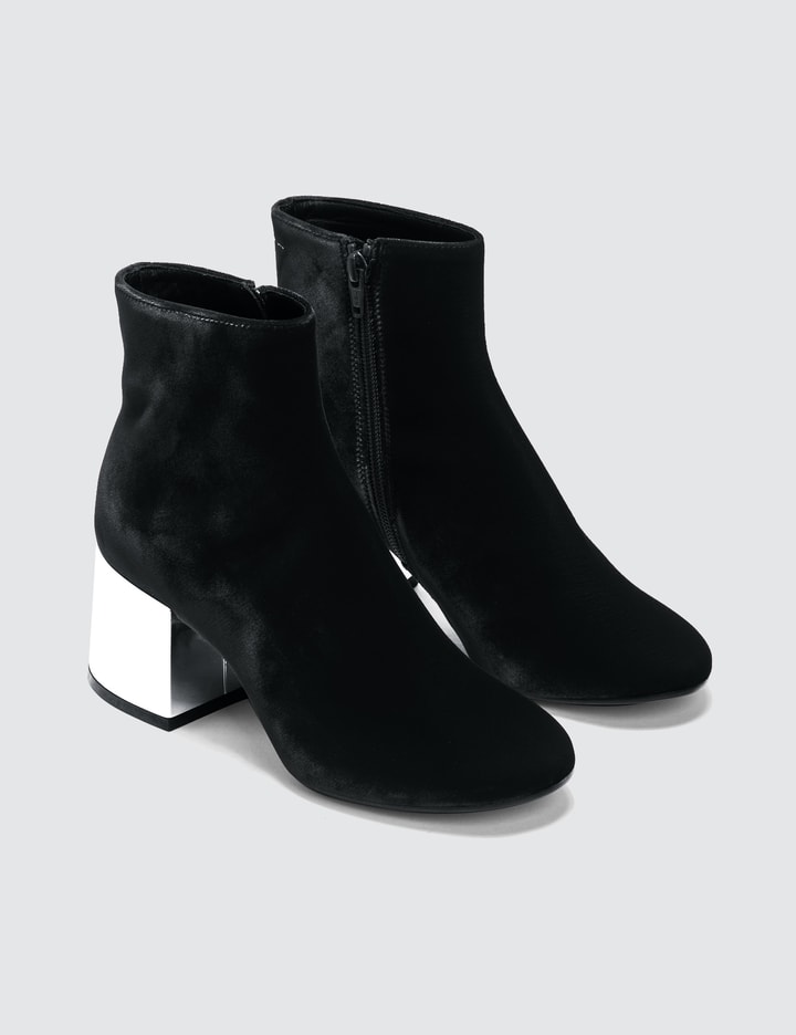 Velvet Cube Heel Boots Placeholder Image