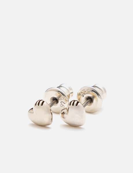 Human Made Heart Silver Earrings