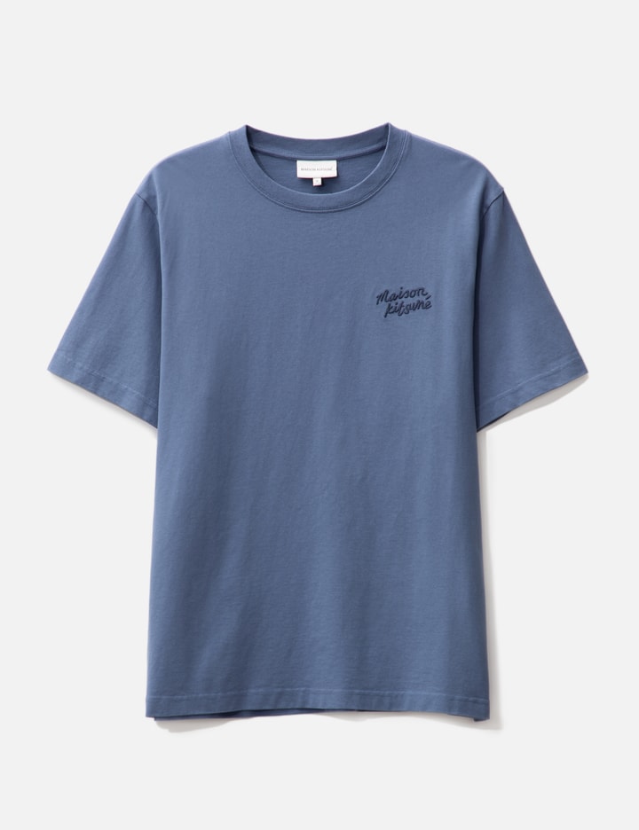 Shop Maison Kitsuné Maison Kitsune Handwriting Comfort T-shirt In Blue