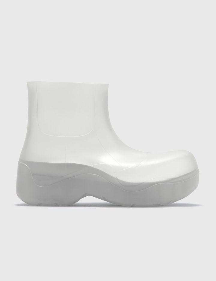 Shop Bottega Veneta Puddle Ankle Boots In White