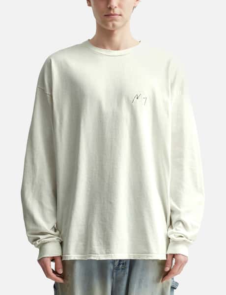 ANCELLM - EMBROIDERY DYED LS T-SHIRT | HBX - Globally Curated 