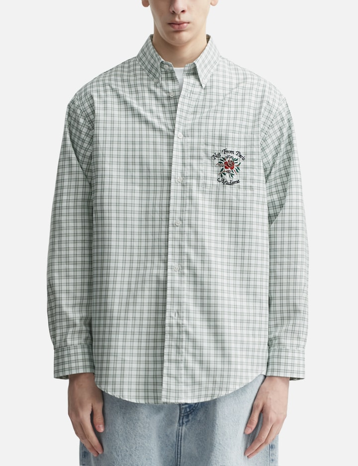 Chemise Carreaux Slogan Rose Placeholder Image