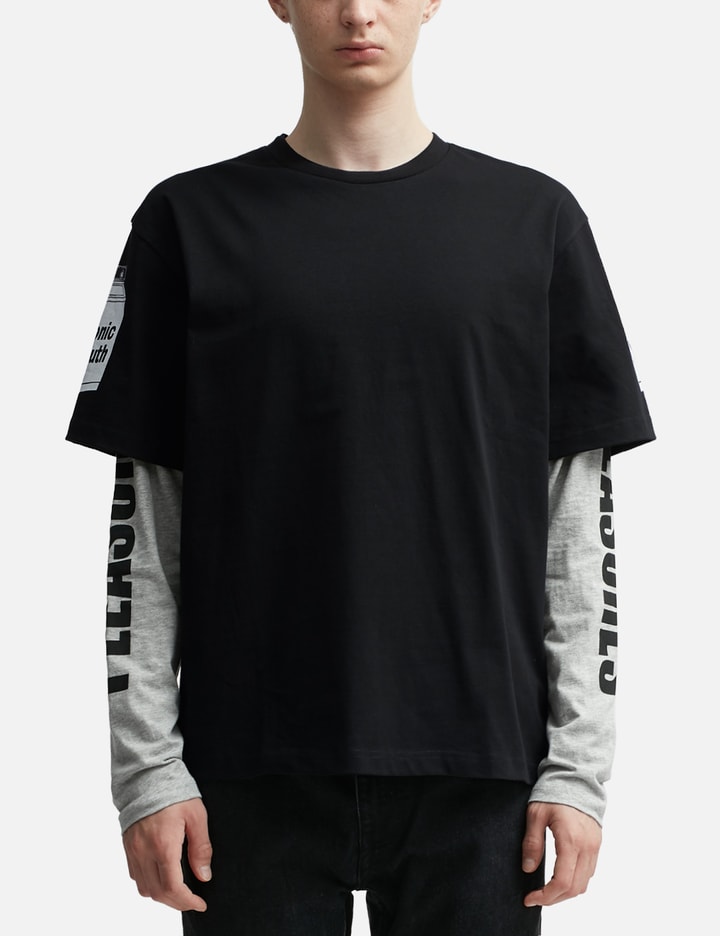 BECUZ LAYERED LONG SLEEVE - BLACK / GREY I PLEASURES - Momentum