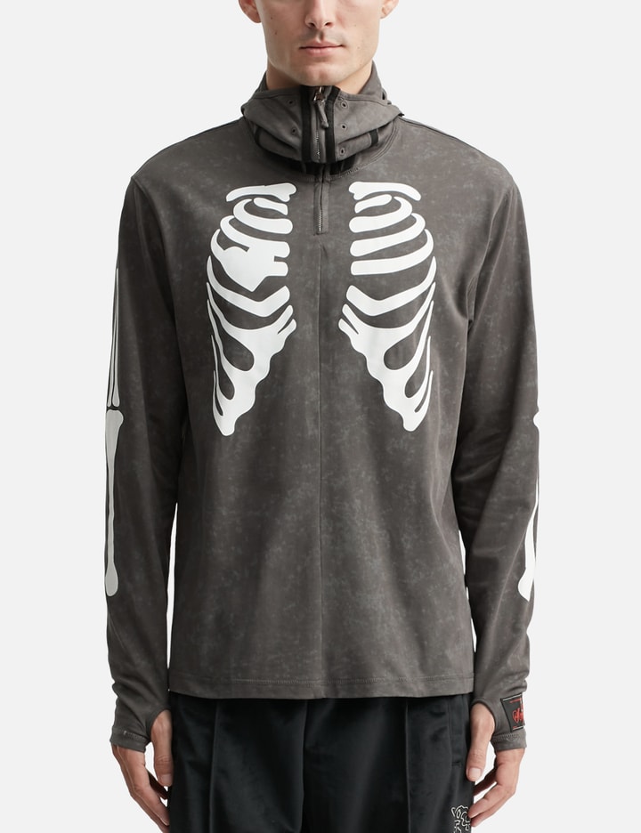 Syuman Skull Mask Hoodie In Gray