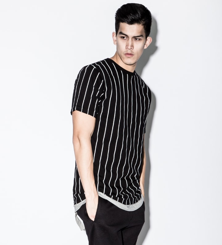 Black Pinstripe T-Shirt Placeholder Image