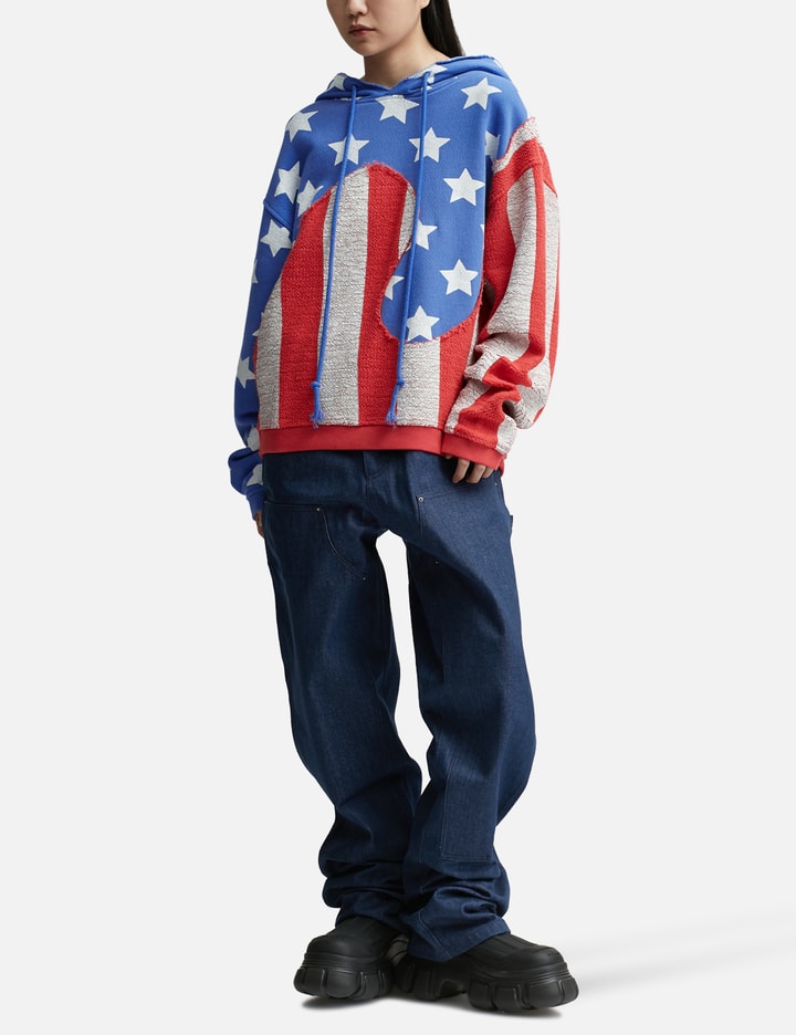 Unisex Stars and Stripes Swirl Hoodie Knit Placeholder Image