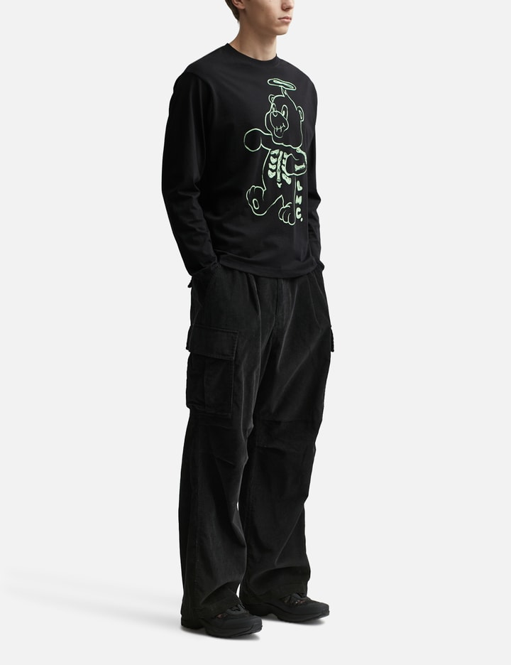 Shop Lmc Corduroy Wide Cargo Pants In Black