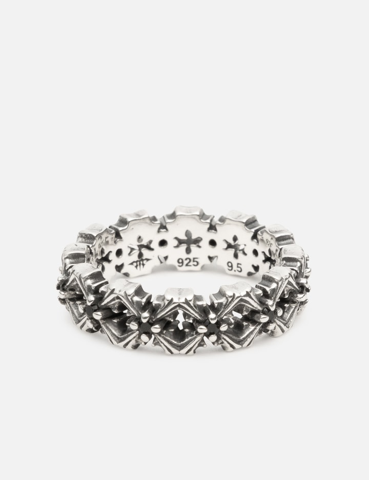 MIDNIGHTFACTORY CRUCIS Quadruplets Classic Oxidised Ring