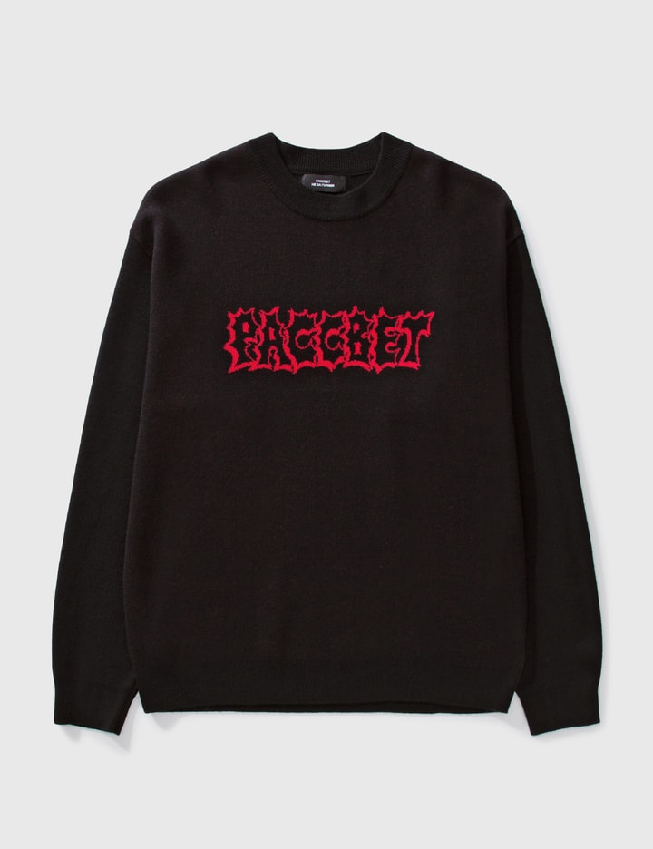 Rassvet Men Standard Logo Sweater Knit Black