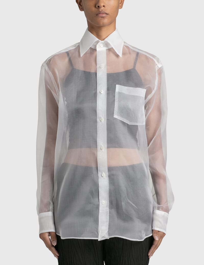 Organza shirt white Outlet