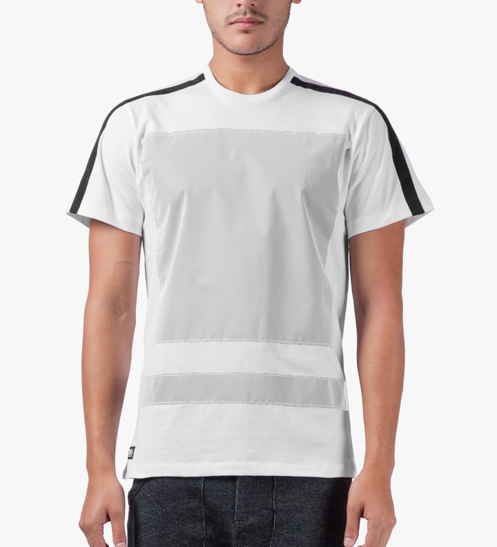 AMH White Reflective Block Panel T-Shirt