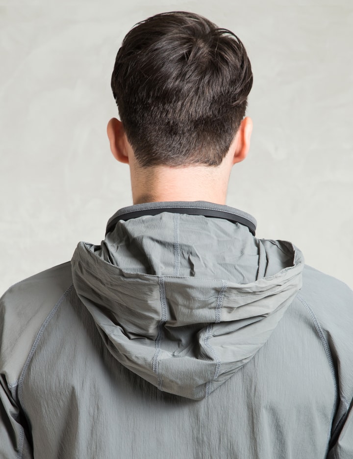 Grey Stretch Nylon Stow Away Hood Jacket Placeholder Image