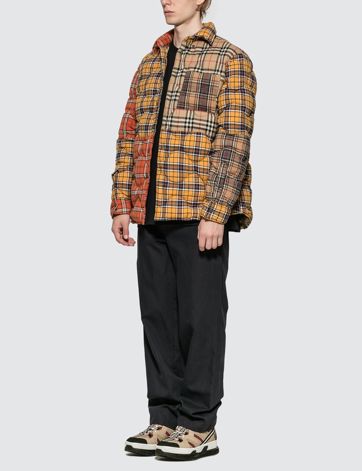 Contrast Check Cotton Flannel Puffer Overshirt Placeholder Image