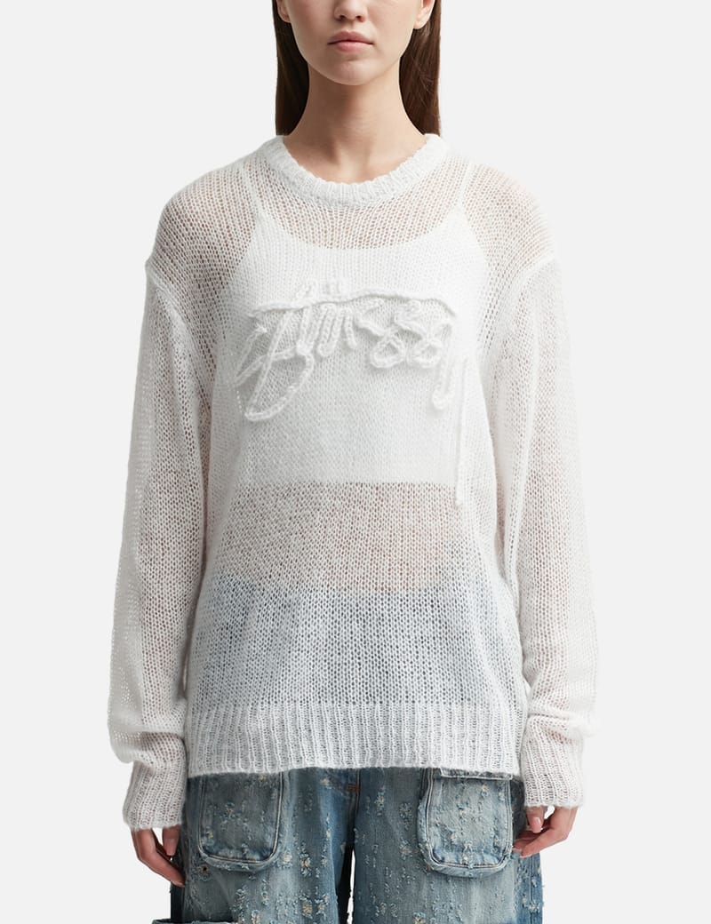 23aw STUSSY LOOSE KNIT LOGO SWEATER 【公式通販】