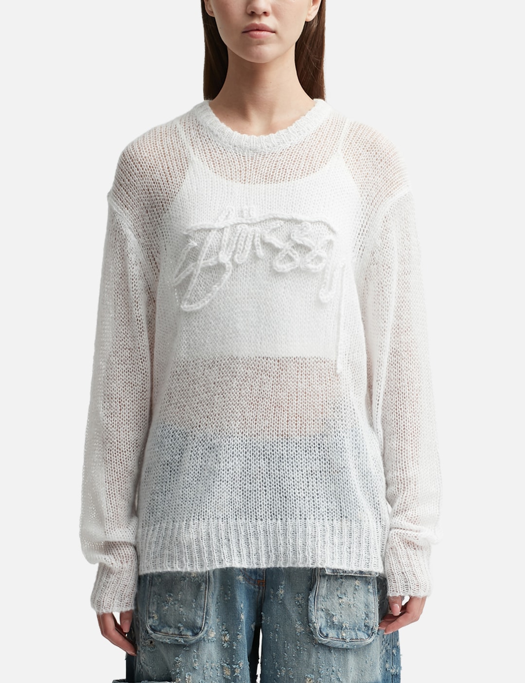 Stüssy - Loose Knit Logo Sweater | HBX - Globally Curated Fashion 
