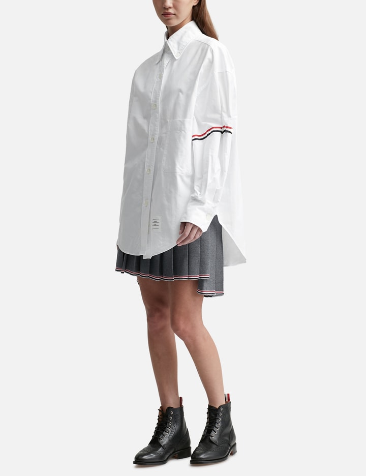 Supersized Point Collar Shirt With RWB Grosgrain Armbands Placeholder Image