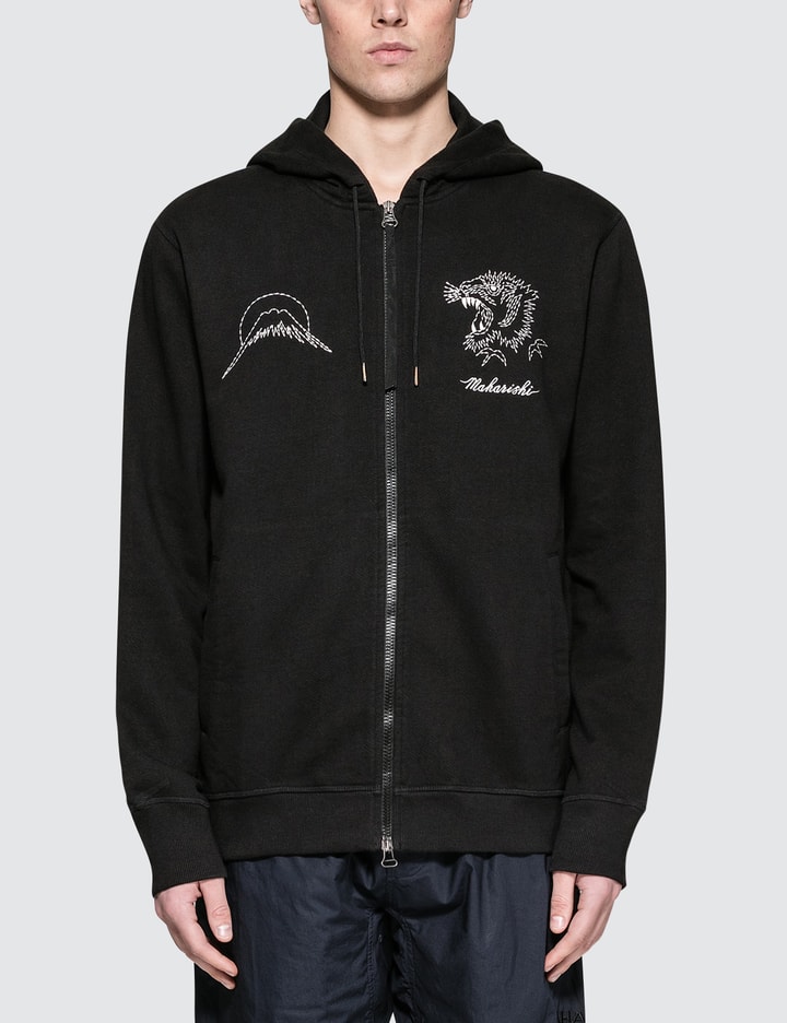 Maharishi - Stencil Tiger Zip Up Hoodie | HBX - Globally Curated 