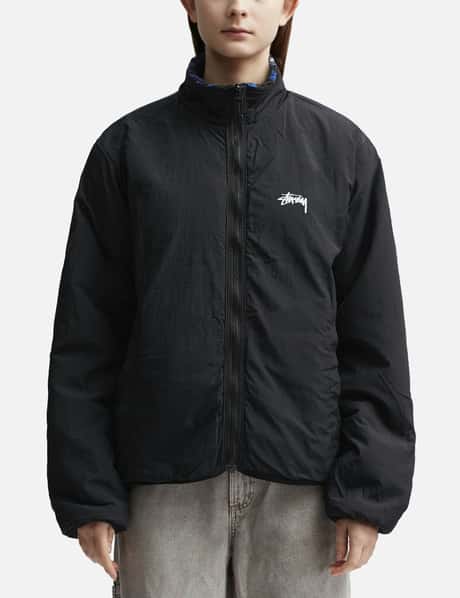 Stüssy Sherpa Reversible Jacket Blue Leopard