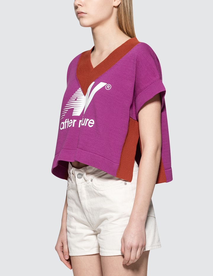 Knitted V-neck Short sleeve T-Shirt Placeholder Image