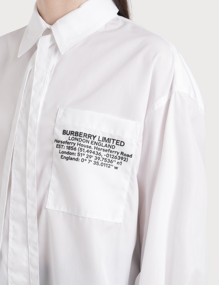 Location Print Cotton Poplin Oversized Shirt Placeholder Image